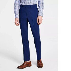 DKNY Men's Modern-Fit Solid Dress Pants Navy 33x30 B4HP